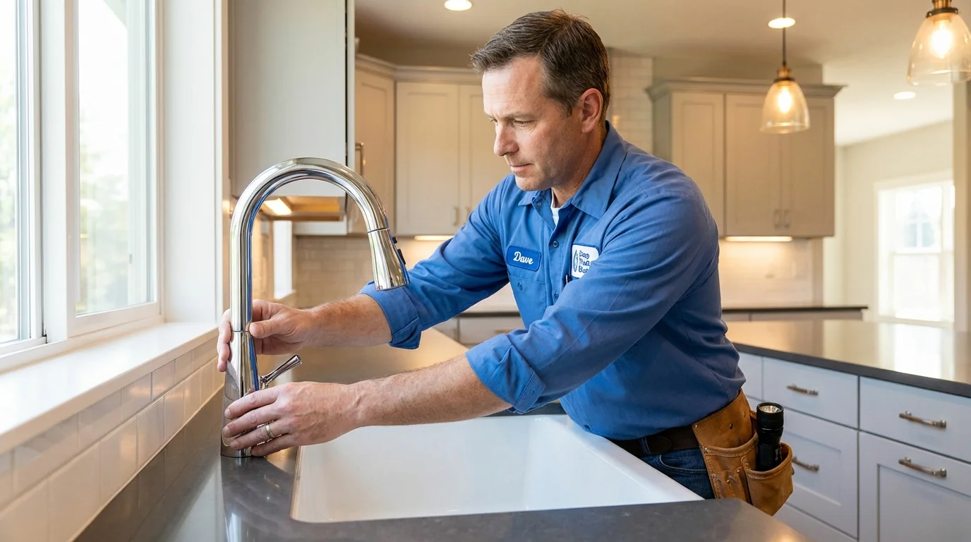 Kitchen faucet installation by Johns Plumbing LLC in Estill Springs