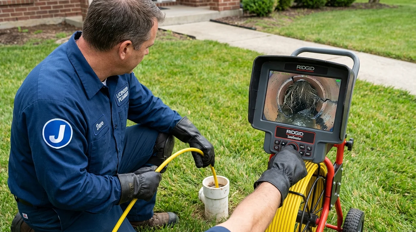 Sewer camera inspection being performed by Johns Plumbing LLC in Estill Springs